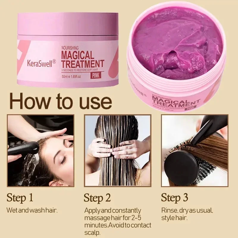 hair mask Magical Keratin Hair Mask 5 Seconds Repair Damaged Frizzy Hair Soft Smooth Shiny Nutrition Deep Moisturize Nourishing Care