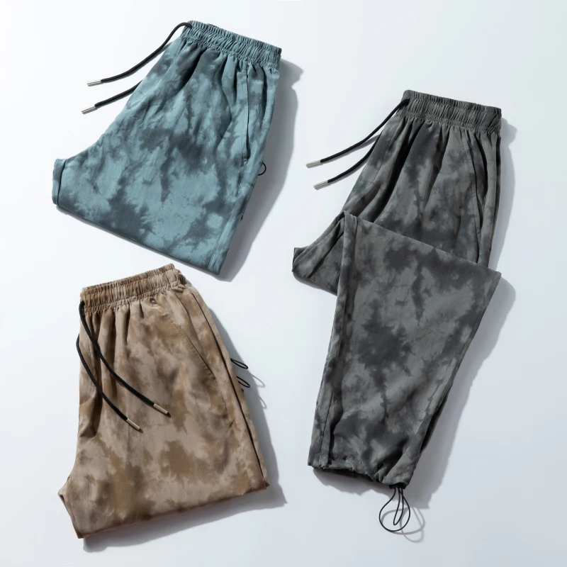 

Men Summer Sweatpants Wide Leg Pants Harajuku Jogging Trouser Loose Quick Dry Running Casual Trouser Fashion Camouflage Pants