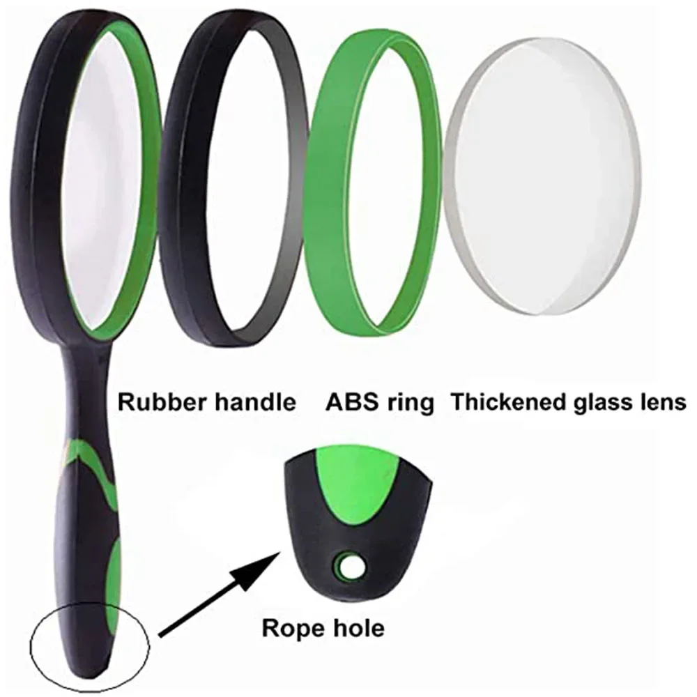 magnifying glass 10X Magnifying Glass For Kids Seniors Handheld Reading Magnifier 50mm Magnifying Lens For Reading Science Nature Exploration