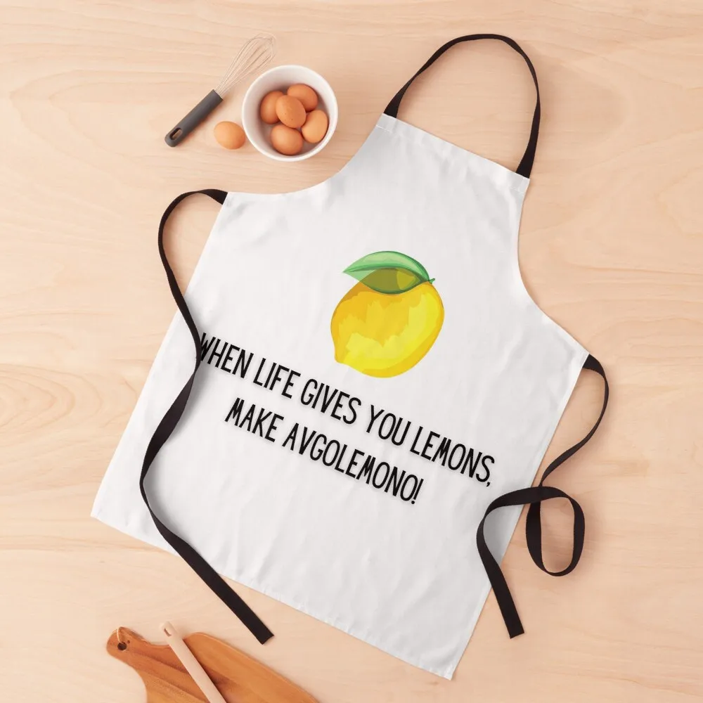 

Greek Funny Avgolemono Lemon Apron Professional Barber christmas kitchen women's work Kitchen Supplies Idea Goods Apron