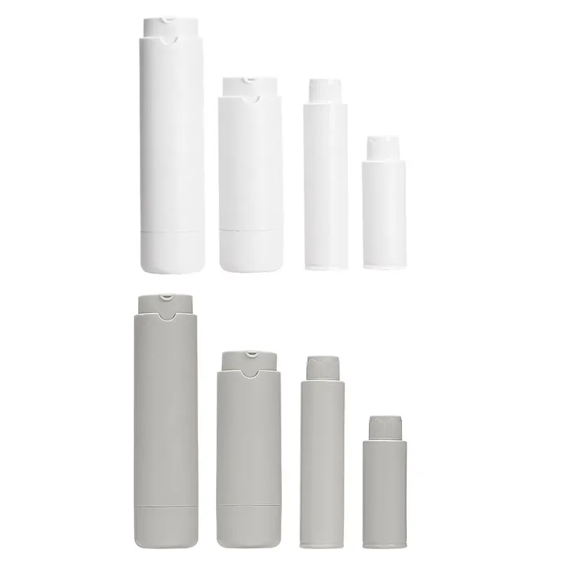 10/30pcs 25ml/45ml 매트 화이트/그레이 에어리스 로션 병 교체 가능한 내부 라이너 화장품 로션/토너 진공 병 여행