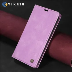 Luxury Leather Wallet Case with Magnetic Flip Cover - Premium Protection for Honor X9b (PURPLE)