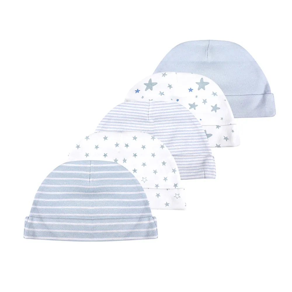 5 Pcs Infant Caps 100%Cotton Fashion Casual Cute 0-6Months Newborn Boy Girl Hats Soft Baby Accessories 5