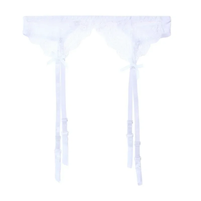 Women Sexy Lingerie Plus Size Lace Garter Suspenders Transparent Underwear Adjustable Double Breasted Waist Belt for Stockings lace garter belt garter belt