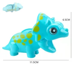 Giant Marble Run Maze Building Blocks Set - Educational Toy (Dinosaur Blue)