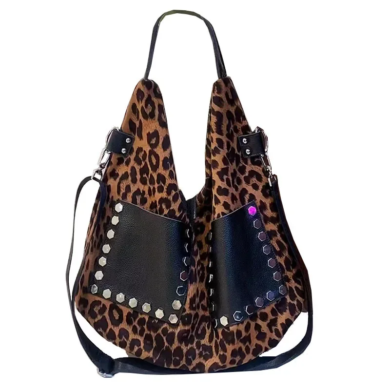 

Designer Leopard Handbag Large Capacity Shopping Bag Women Top Handle Tote Sac A Main Femme New Fashion Bag Bolsa Feminina