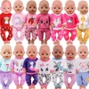 Kawaii Animal Pattern Doll Clothes Set For 43cm Born Baby Doll,18 Inch American Doll Girl's Toys,Birthday Christmas Gift 1