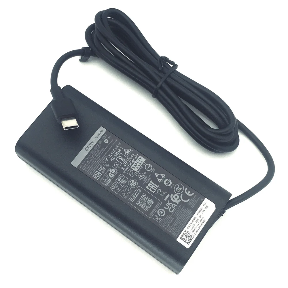 오리지널 65W 타입 C 노트북 충전기 USB C 전원 공급 어댑터 24YNH (델 VENUE 10 PRO 5056 20V 3.25A 용)
