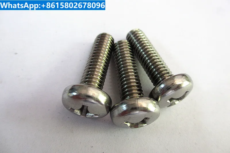 

10PCS 304/321 stainless steel cross pan head round head machine screw GB818M1.6 * 3.5/4.5/5.5/7-20
