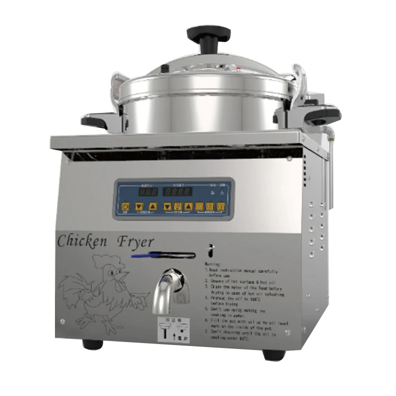 전기 딥 프라이어 고압 프라이 22L 3500W 전기 프라이 치킨 허벅지 버거 숍 프라이 온도 조절 프라이 