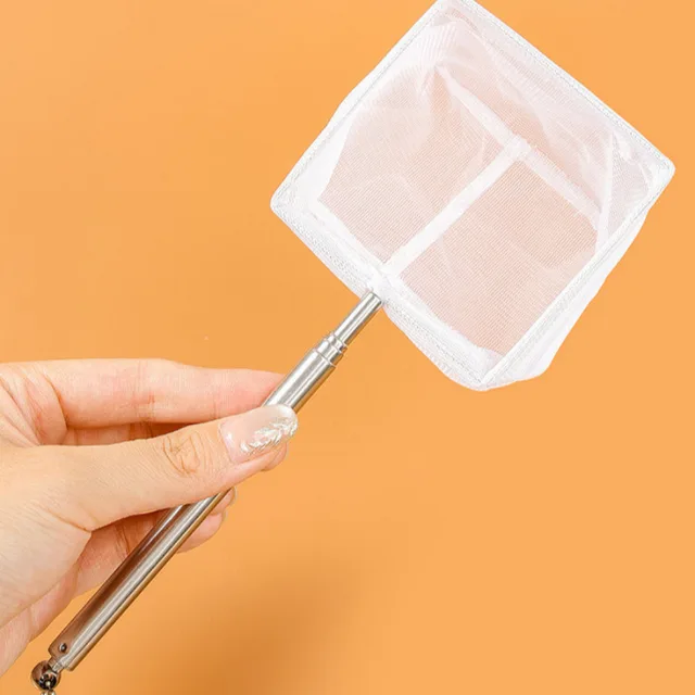 Aquarium Square Fishing Net With Suction Cup Extendable Long Handle Fishing Gear For Catching Fish Shrimp tank clean accessories