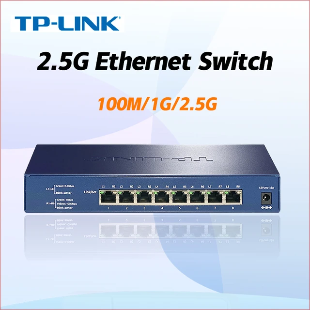 Commutateur réseau TP-Link 2.5g Switch Ethernet 8 ports 2500Mbps RJ45  Commutateurs TL-SH1008 airies