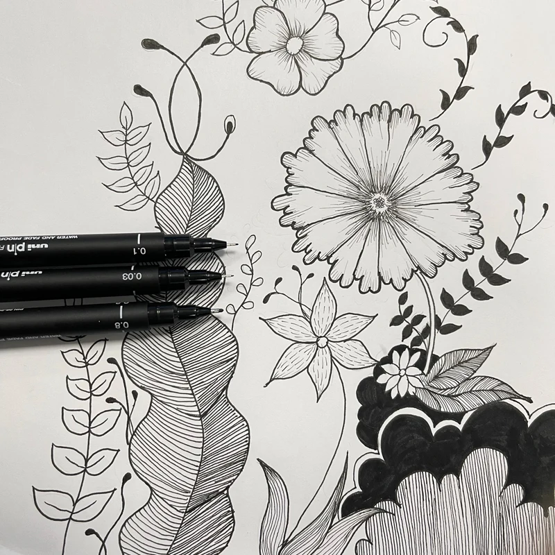 Japan UNI Needle Tube Gel Pen PIN-200 Comic Design Drawing