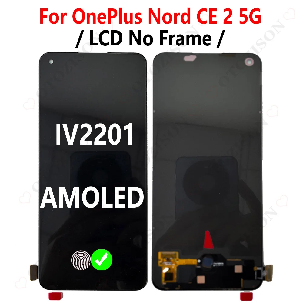 DISPLAY ONEPLUS NORD CE 2 5G IV2201 SCHERMO OLED PARI ORIGINALE TOUCH LCD VETRO - Foto 9