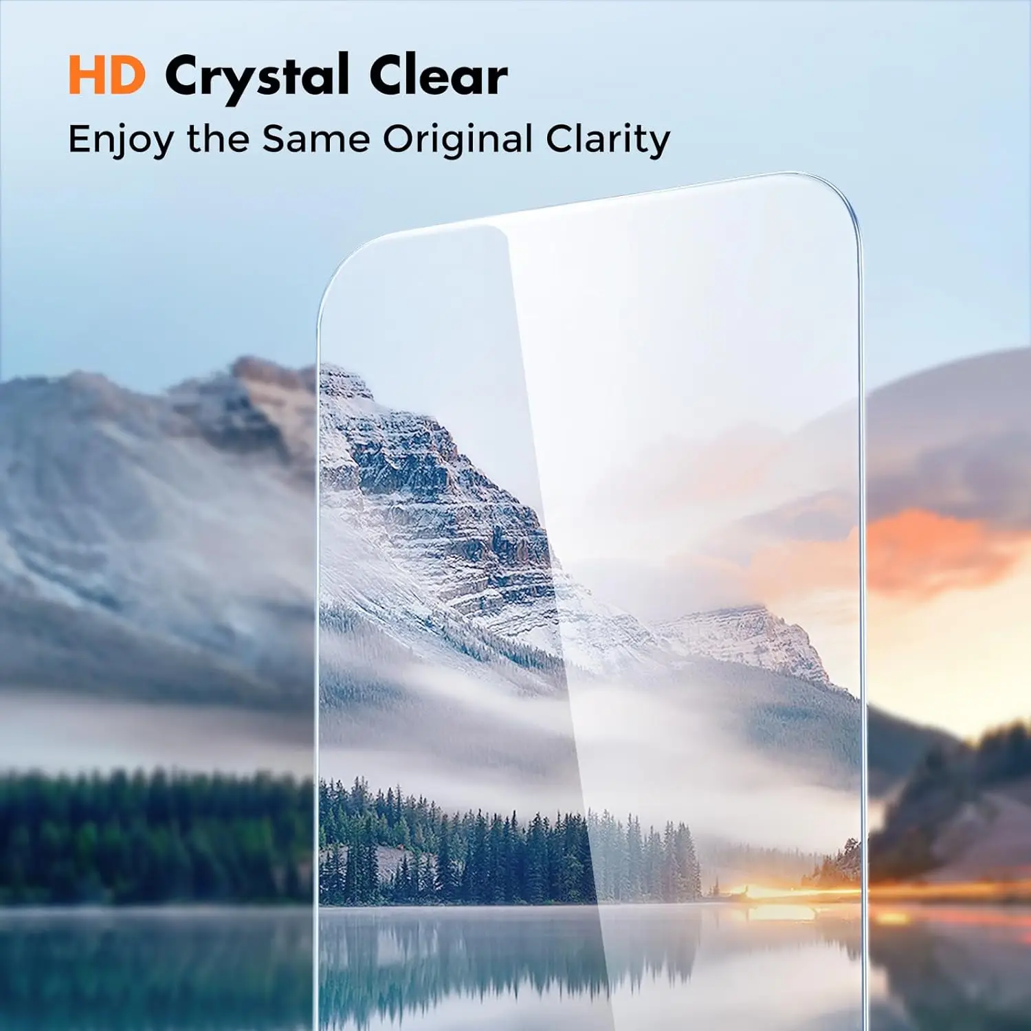 Premium 9H Tempered Glass Screen Protector with Clear Silicone Cover
