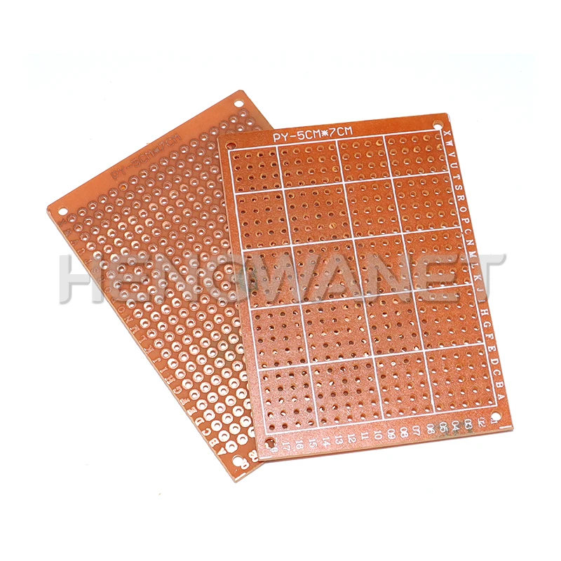 10pcs PCB 범용 보드 단일 측면 노란색 5X7CM 7X9Cm PCB 보드 프로토타입 천공 그리드 보드 키트, DIY 납땜용