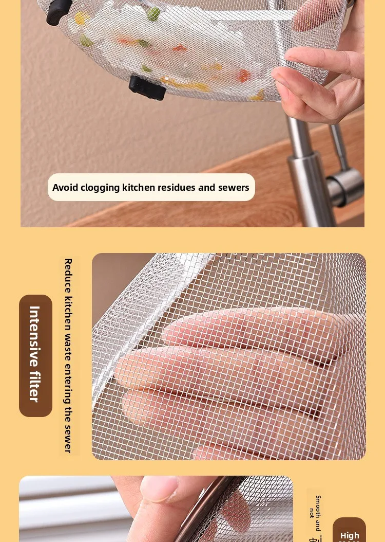 Stainless Steel Sink Storage Drain Basket, Dishwashing Sink Leftovers, Anti-Clogging Strainer Basket S1db938c32a7741ad9247dada5792cf13d