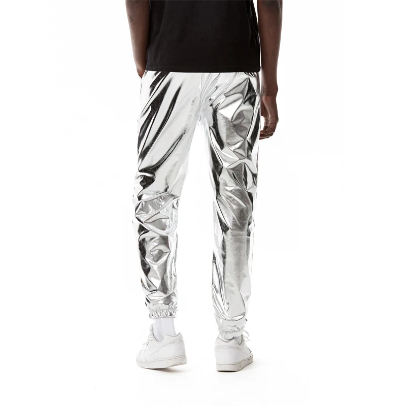 Silver Shiny Pants Men 2022 New Brand Skinny DJ Disco Party Halloween Trousers Mens Stage Prom Singer Costume Hip Hop Streetwear 4