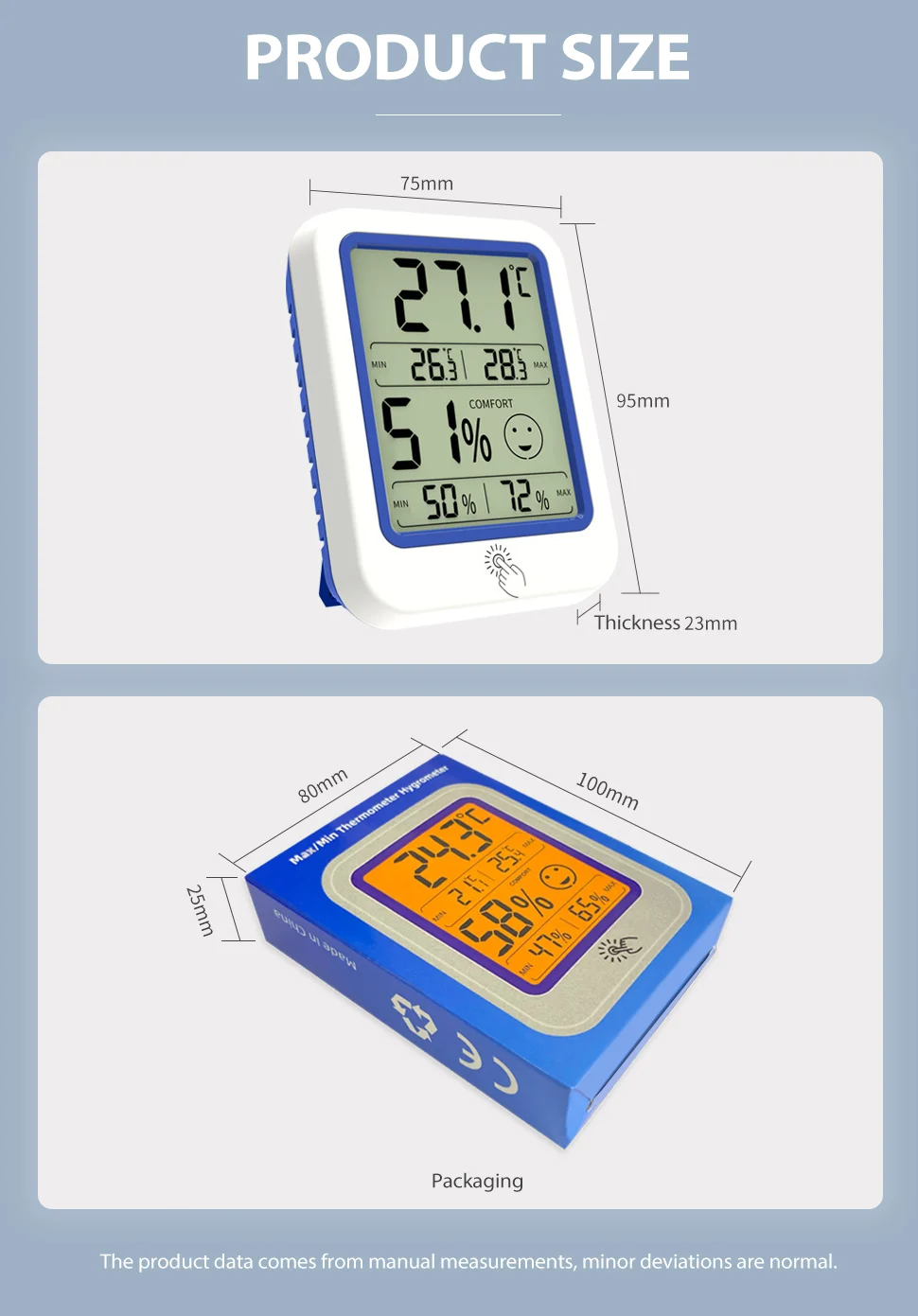 DTH-159 Temperature and Humidity Digital Temperature and Humidity Household thermometer hygrometer temperature and humidity meter hygrometer thermometer