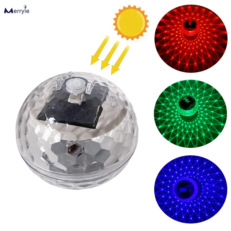 

Solar Power Underwater Lights for Swimming Pool Waterproof Float Ball LED Submersibler Light Solar Panel Colorful Garden Lamp