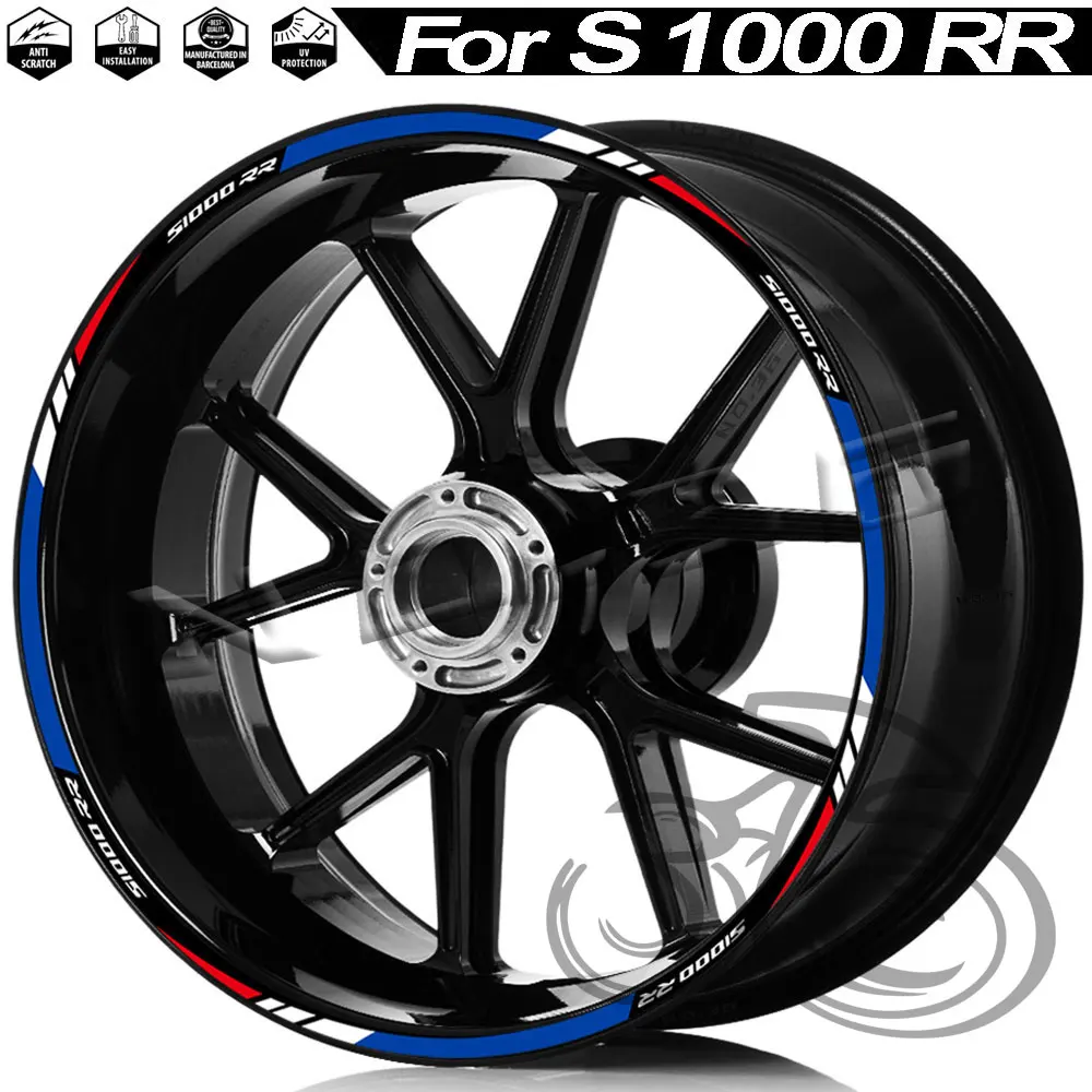 Waterproof Motorcycle Wheel Stickers & Rim Stripe Decals Tape Accessories
