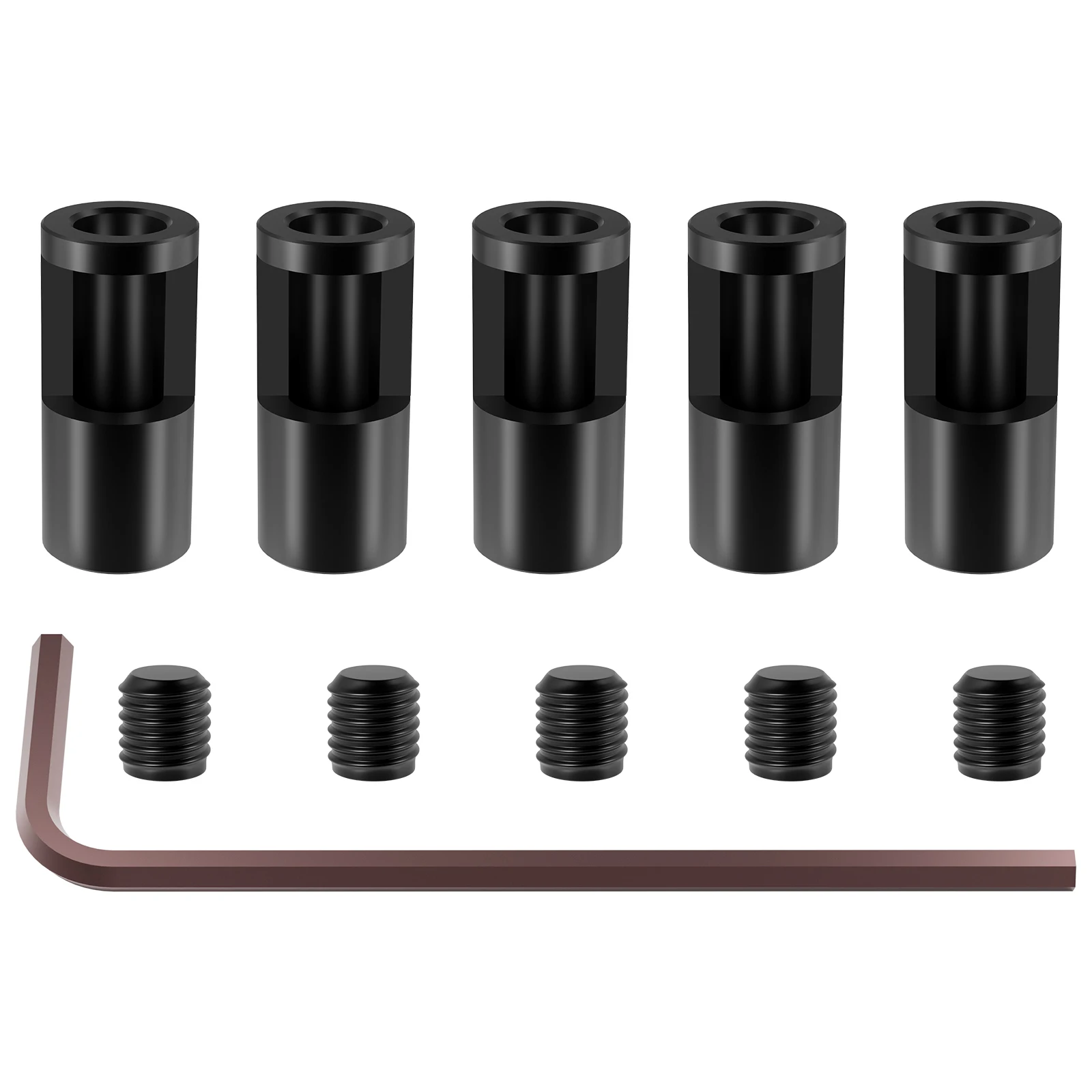 Pignon moteur RC 540/550 acier CNC lot 5 pièces + vis + clé