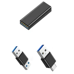 3 - Pack Black USB & USB - C Adapter Set - Versatile Male - to - Male & Female - to - Female Connections (Black 3pcs)