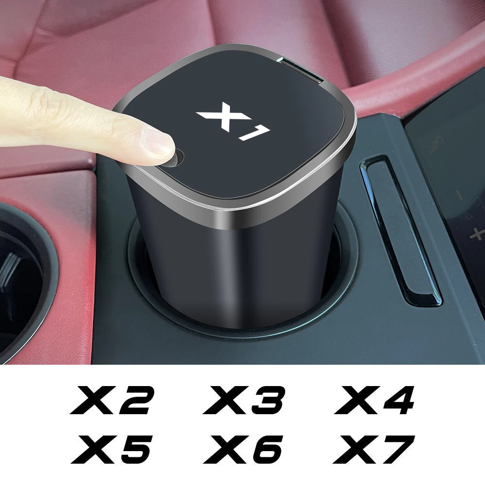 Car Trash Bin Garbage Container Storage Box Auto Accessories For BMW X5 E70 E53 X1 E84 F48 X3 F25 E83 X2 X6 E71 E30 X7 X4 Xdrive