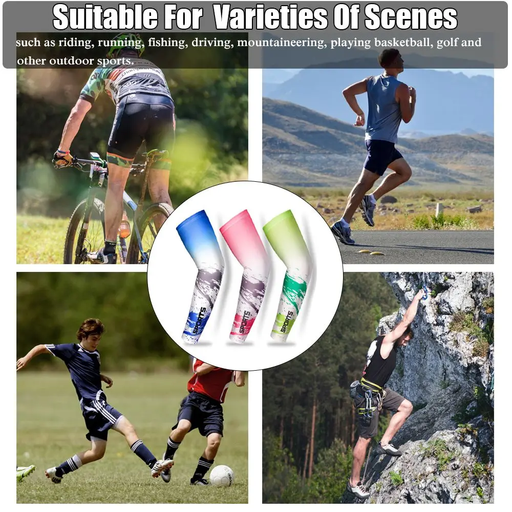 2Pcs Cooling Arm Sleeves UV Sun Protection Sports Running Outdoor Volleyball Fishing Cycling Hide Tattoo cooling arm sleeves,sun protection arm sleeves,arm sleeves