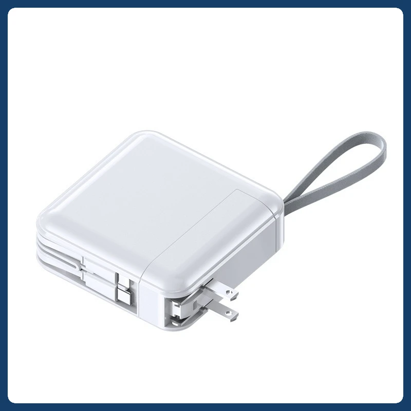 AC Plug Power Bank with Built-in Cable, Large Capacity 20000mAh Super Fast Charging 22.5W Portable Power Bank 4