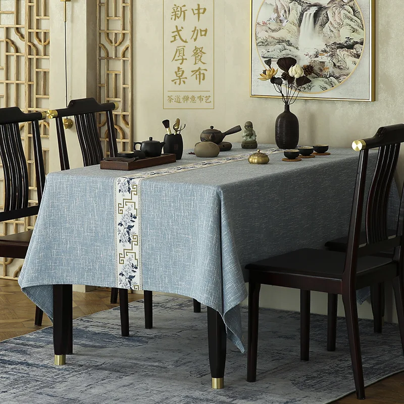 

Table Cloth Chinese Table Mat New Chinese Tea Table Cover Cloth Round Table Tablecloth Rectangle Embroidered Tablecloth