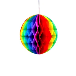 Vibrant Honeycomb Ball Decoration for Celebrations and Events (Multicolour)