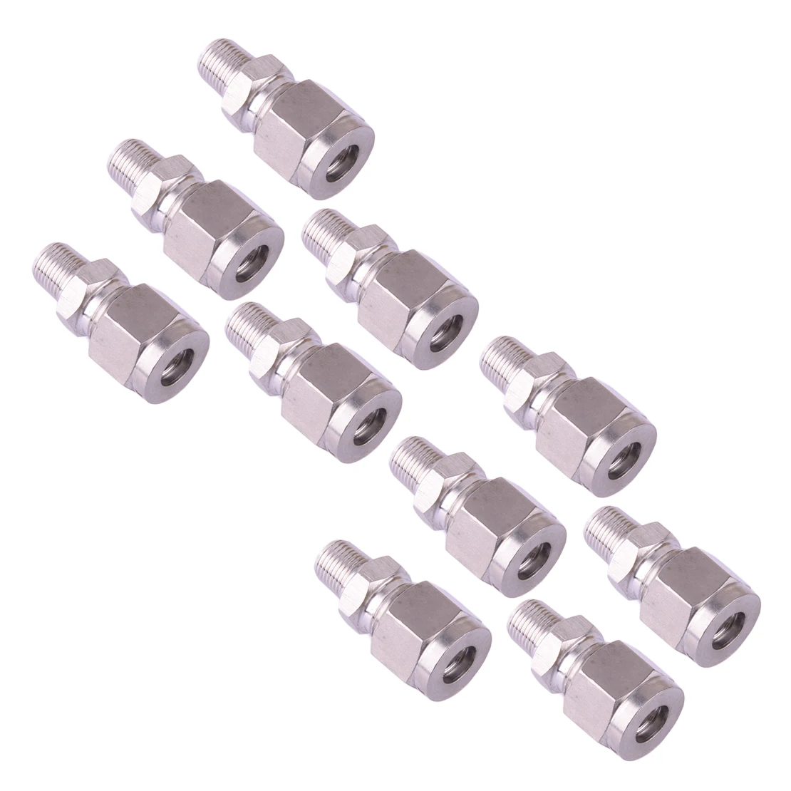

10Pcs Car Auto 1/8" 8mm Tire Changer Machine Air Pipe Valve Fitting Clamp Straight Joint Universal