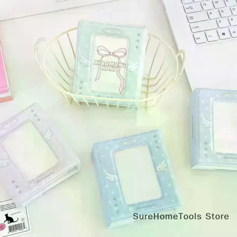 Cartoon 40 Pockets Angel Wings Photo Card Pouch Style Album For 2.3x3.9 Inch Mini Handy Name Card K-pop Star Album With Button