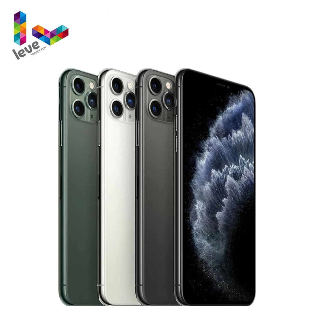 Оригинальный мобильный телефон Apple iPhone 11 Pro Max, iOS, 6,5 дюйма, A13 Bionic, 4 Гб ОЗУ, 64 ГБ/256 Гб ПЗУ, десять ядер, 3 камеры, 4G LTE