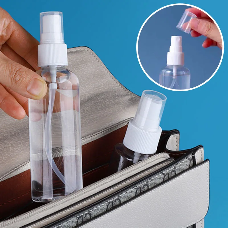 3/5/10Pcs Transparent Empty Refillable Spray Bottle Mini Mist Pump Portable Travel