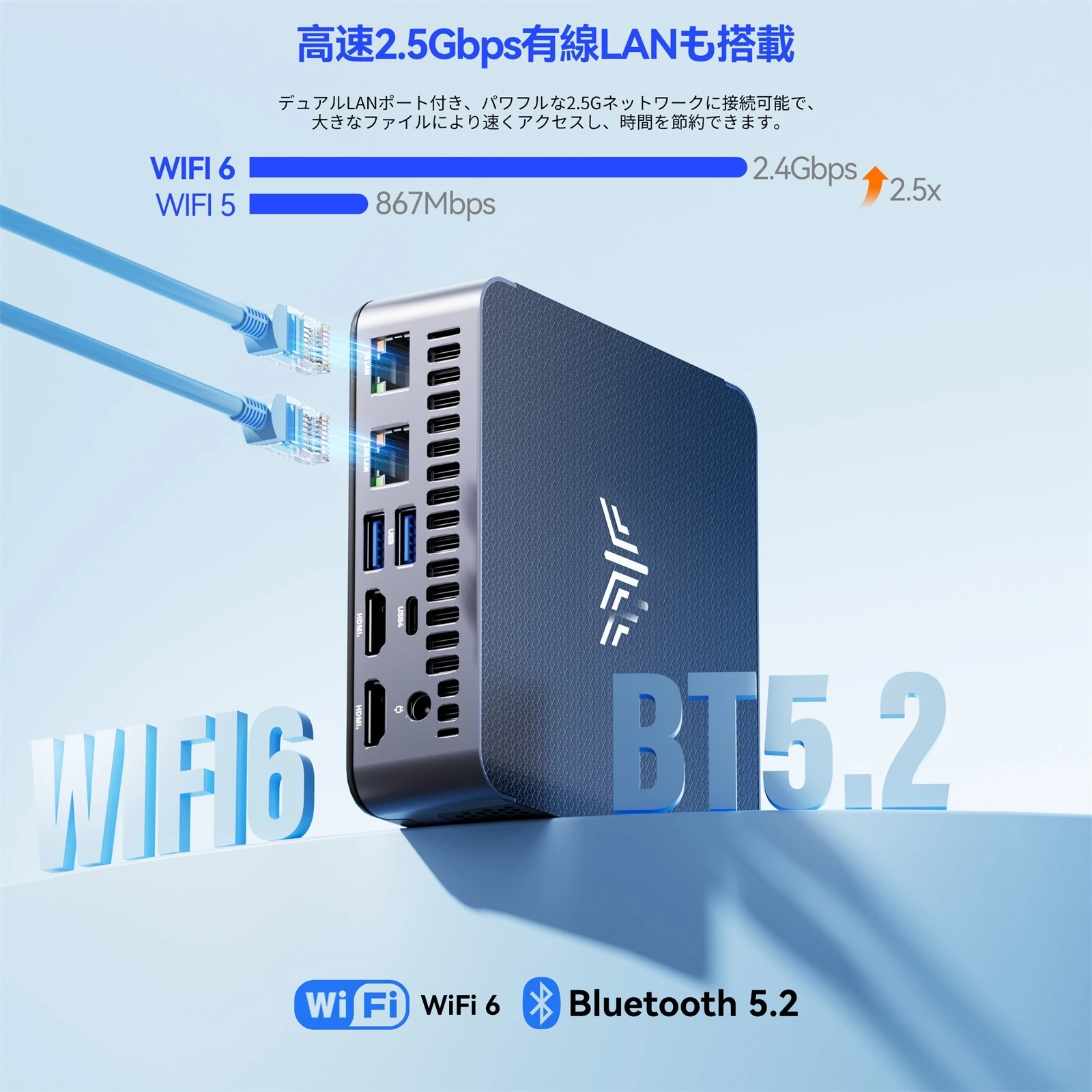 NiPoGi Ryzen 7 8745HS Mini PC, 32GB DDR5-5600, 1TB M.2 NVME, up to