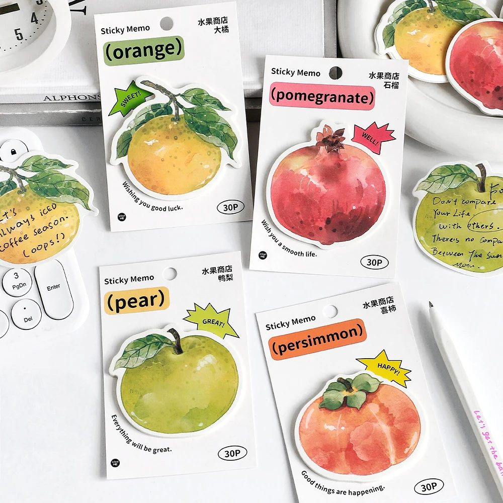 

12packs/LOT fruit shop series creative simplicity material package message paper memo pad