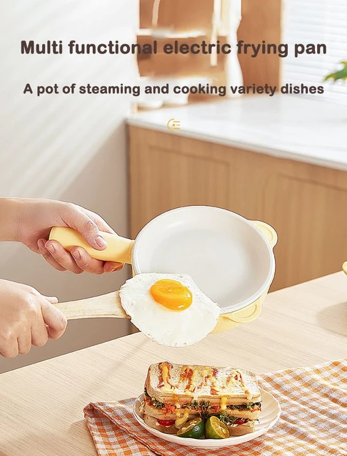 Padella Elettrica Portatile 350W - Antiaderente, Per Uova, Pancake, Leggera E Compatta, Con Spatola