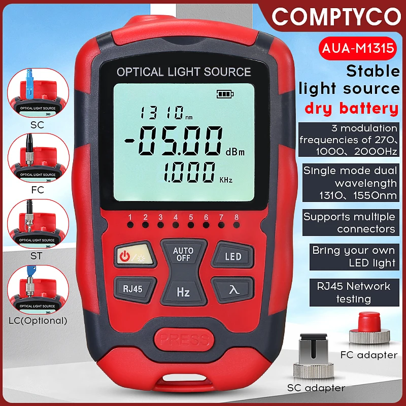 ftth cold junction tool sheath cable tool set optical power meter red light integrated fiber cutter AUA-M1315 Optic Fiber Power Meter FTTH Fiber Cable Tester and Singlemode Fiber Optical Light Source