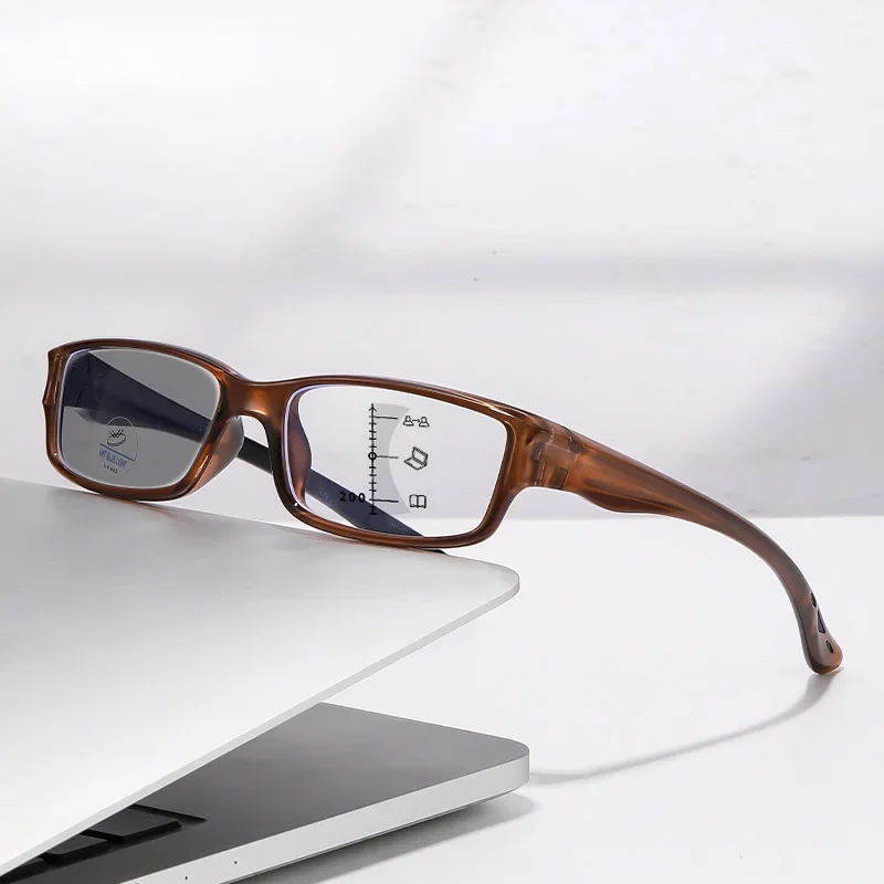Vintage Color-Changing Photochromic Progressive Reading Glasses