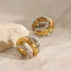 Yori Double Color Stainless Steel Cast Waterproof Ear Clip Fashion Trendy High Quality Jewelry New Bijoux 1