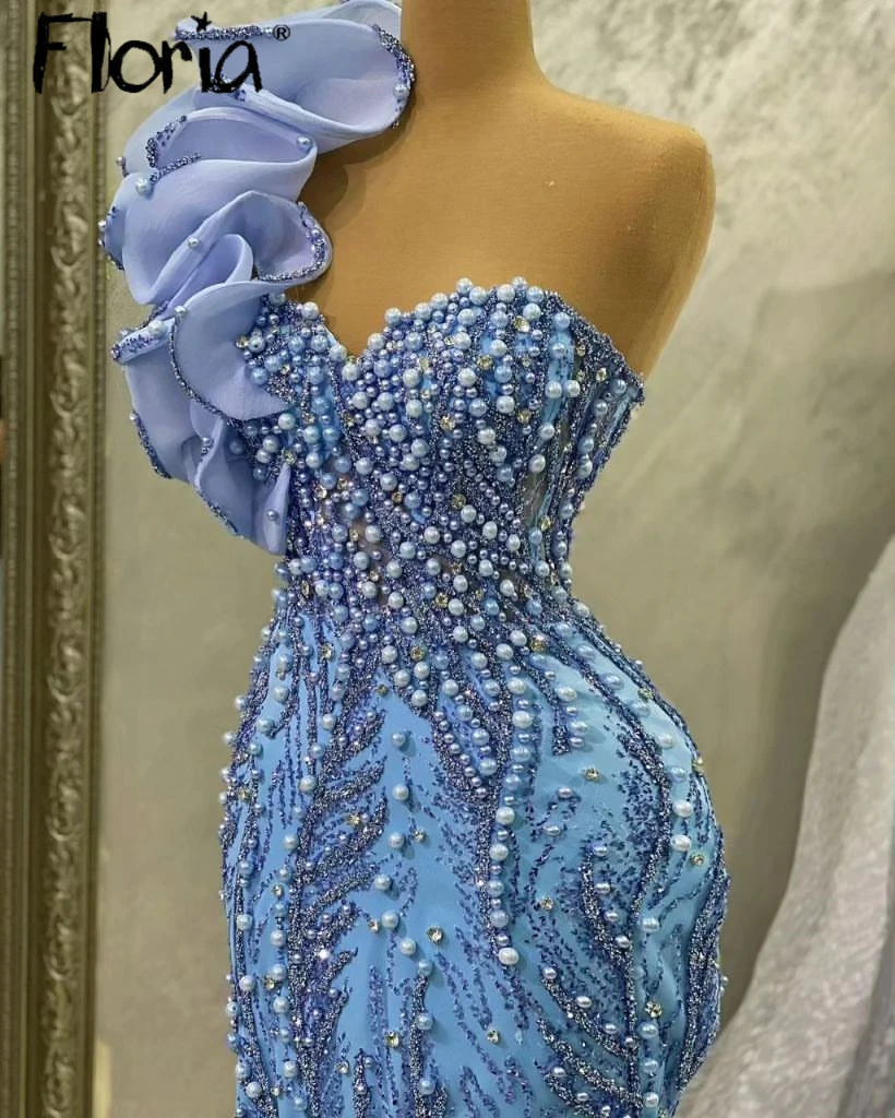 green emerald velvet dress Chiffon Sleeveless V Neck A Line Long Sky Blue Flowy Prom Dress