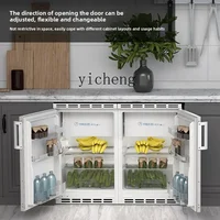 ZC Horizontal Embedded Direct Cooling Refrigerator Undercounter Household Embedded Small Mini Embedded Bottom Refrigerator 4