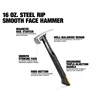 TOUGHBUILT TB-H1-1R-S16/TB-H1-1R-S18 16 OZ. 18 OZ. Steel Rip Hammer Smooth Face Hand Tools 3