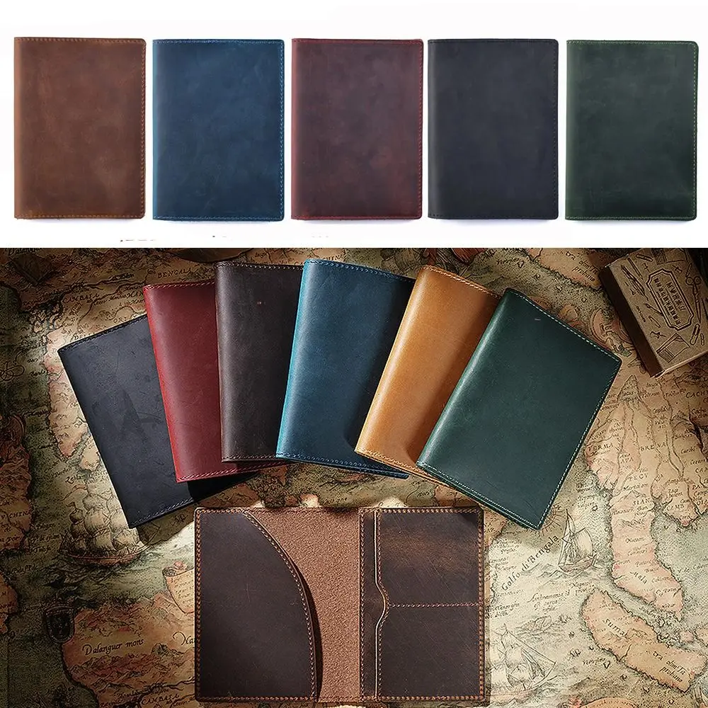 

Solid Passport Cover Retro Mlti-card Slot Lightweight Credit ID Card Holder PU Leather Travel Wallet