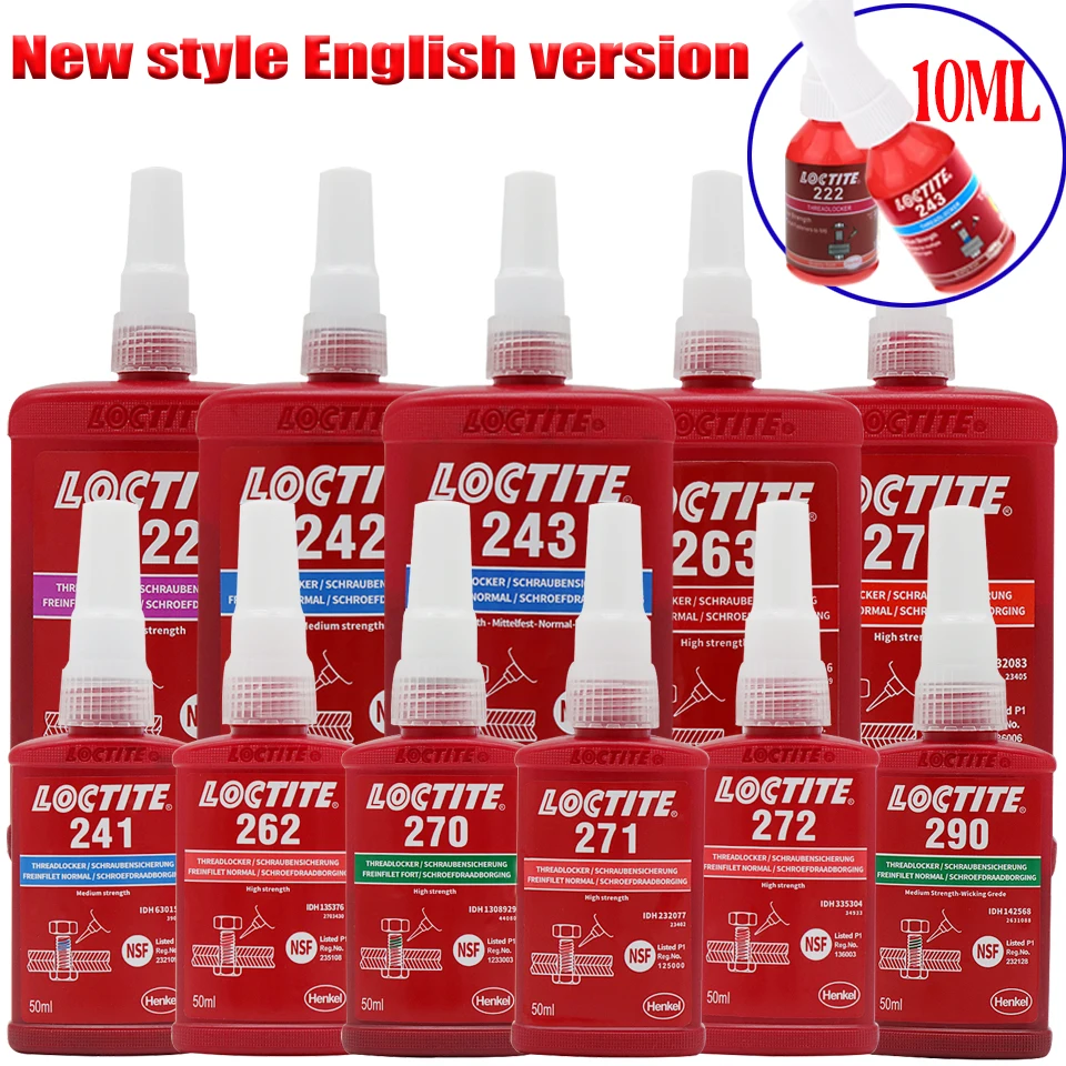 

1pcs thread glue American edition loctite 243 242 272 263 222 277 290 275 7649 screw adhesive anaerobic glue anti-loose Sealing