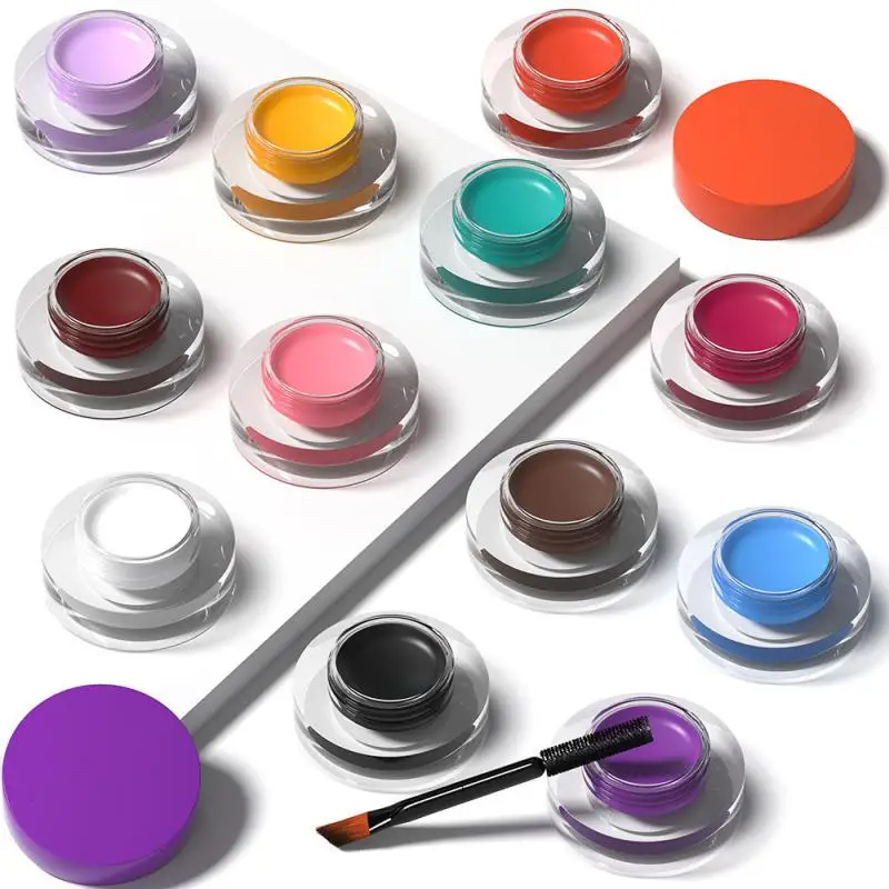 Matte Liquid Eyeliner Gel Durable Dyed Eye Shadow Color Painted Cream Natural Lasting High Color Rendering Waterproof Not Smudge