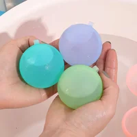 60pcs Reusable Water Fighting Balls Adults Kids Summer Swimming Pool Silicone Water Playing Toys Pool Water Bomb Balloons Games 2