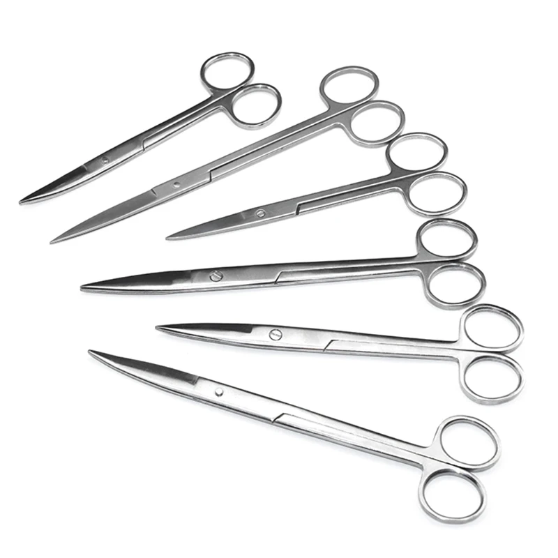 Professional Scissor Manicure Tool for Nail Eyebrow Nose Eyelash Cuticle Scissors Curved/Straight Pedicure Scissors